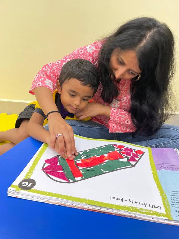 Teacher with children at Kidzee Nagenahalli preschool